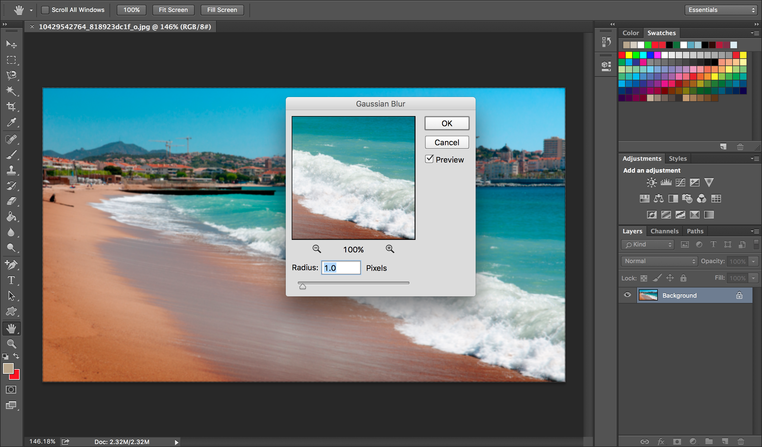 Photoshop screenshot - building a PC for photo editing and graphic design